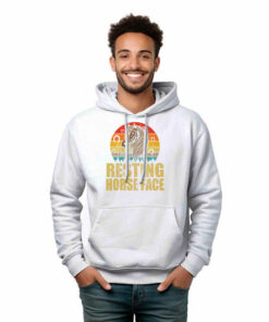Alternative view of Resting Horse Face Shirt Funny Resting Mare Face Vintage Hoodie Designs Gifts For Horse Lovers