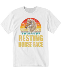 Resting Horse Face Shirt Funny Resting Mare Face Vintage T-Shirt Designs Gifts For Horse Lovers