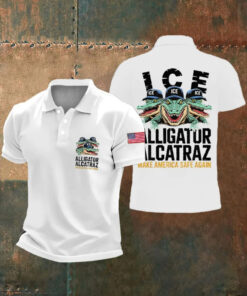 Alligator Alcatraz Polo Shirt Funny Florida Everglades Dark Humor Vests Polo Shirt - Homegiftaura