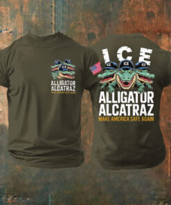 Alligator Alcatraz T-Shirt Crocodile ICE Make America Safe Again Trump Campaign Merch - Homegiftaura