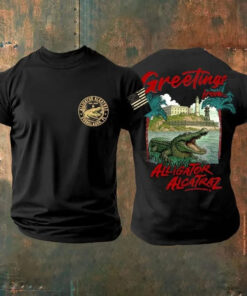 Alligator Alcatraz T-Shirt Crocodiles Greeting From Alligator Alcatraz Shirts For Sale - Homegiftaura