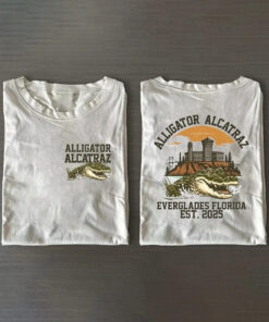Alligator Alcatraz TShirt EST 2025 Florida Everglades Crocodilian Merch Clothing - Homegiftaura