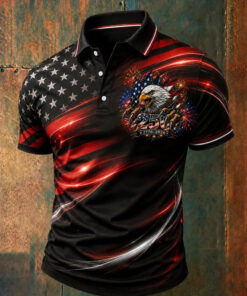 Bald Eagle America 250 Polo Shirt USA Patriotic Flag Apparel Gifts For Independence Day - Homegiftaura