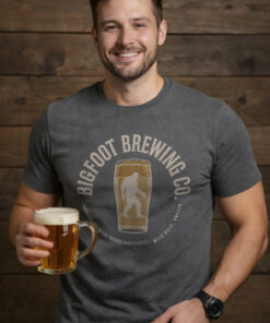 Bigfoot Brewing Co Beer T-Shirt Bigfoot In A Beer Glass Apparel Gifts For Him - Homegiftaura