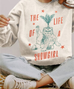 Cat TS12 Showgirl Merch Sweatshirt The Life Of A Showgirl Best Gifts For Swifties - Homegiftaura