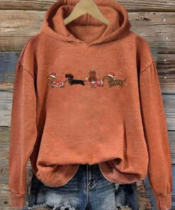 Dachshund Christmas Hoodie Holiday Clothing Xmas Gifts For Dachshund Dog Lovers - Homegiftaura