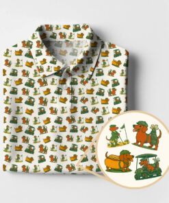 Dachshund Dog Pattern Golf Polo Shirt Dachshund Little Helper Golf Shirt Gift For Husband - Homegiftaura