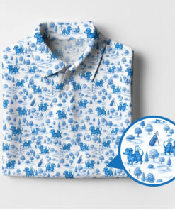 Dachshund Dog Pattern Golf Polo Shirt Dachshund On The Hill Best Golf Shirt For Him - Homegiftaura
