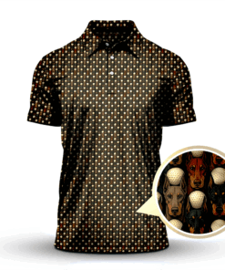 Doberman Pattern Golf Polo Shirt Dog Golf Polos Unique Gifts For Doberman Lovers - Homegiftaura