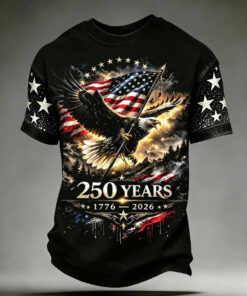 Eagle USA Flag Shirt 250 Years Of Freedom Clothing Gift For Independence Day - Homegiftaura