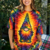 Gnome Hippie Tie-Dye Shirt Colorful Boho Merch Gift For Festival Lovers - Homegiftaura