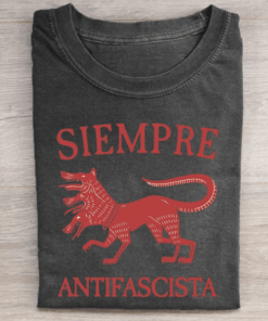 Hydra Dog Siempre Antifascista T-Shirt One Head Falls More Rise To Continue Encouragement Shirt - Homegiftaura