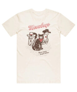 Meowboys T-Shirt Hard Times Tough Kitties Funny Cat Western Graphic Tee Shirts - Homegiftaura