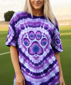 Paw Print Tie Dye T-Shirt Dog Mom Shirt Gifts For Dog Lovers For Her - Homegiftaura