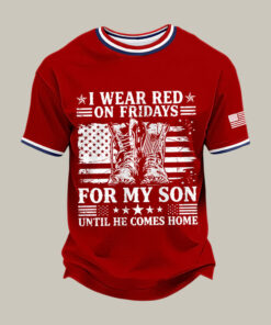 Red Friday American Flag T-Shirt Remember Everyone Deployed Clothing Present For Dad - Homegiftaura