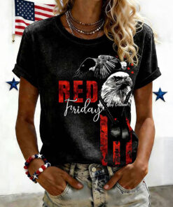RED Friday Eagle T-Shirt Remember Everyone Deployed Shirt Present For Red Friday - Homegiftaura