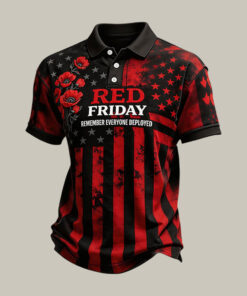 RED Friday Remember Everyone Deployed Polo Shirt Red Friday Clothes Best Gift For Father - Homegiftaura