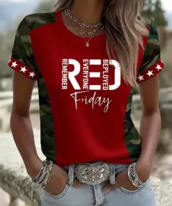 RED Friday Remember Everyone Deployed T-Shirt Memorial Day Clothes Gift For Mother - Homegiftaura