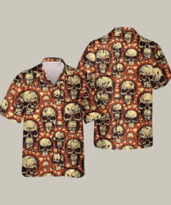 Signs Of The Heart Skull Hawaiian Shirt Gothic Skull Graphic Tee Unique Gift For Brother - Homegiftaura