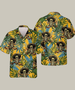 The Day Of The Dead Tropical Skull Hawaiian Shirt The Day Of The Death Merch Gift For Dad - Homegiftaura