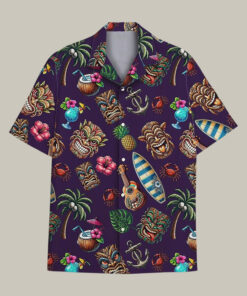 Tiki Summer Beach Aloha Hawaiian Shirt Summer Vibe Shirt Unique Gift For Beach Lovers - Homegiftaura