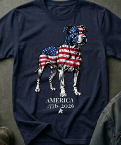 USA Flag Pitbull Iron And Stripes SHirt Best Dog Lovers Clothing GIft For Gifts For 4Th Of July - Homegiftaura