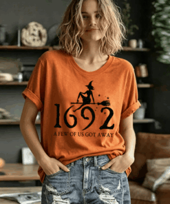 1692 A Few Of Us Got Away T-Shirt Halloween Womens Clothing Gift Ideas For Mom