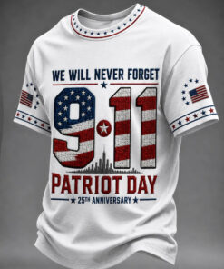 9 11 Patriot Day T-Shirt 25th Anniversary Memorial Clothes Gifts For Husband
