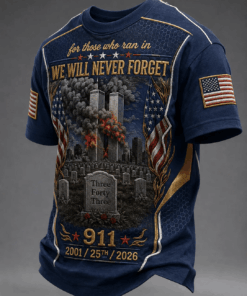 9 11 Patriot Day T-Shirt We Will Never Forget Apparel Gifts For Husband