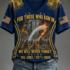 9 11 Patriot Day V-Neck T-Shirt We Will Never Forget Apparel Gifts For Sister