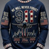 9 11 We Will Never Forget Long Sleeve Shirt Patriot Day Clothes Gifts For Teenage Brother