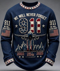 9 11 We Will Never Forget Long Sleeve Shirt Patriot Day Clothes Gifts For Teenage Brother