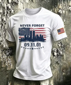 9 11 We Will Never Forget T-Shirt 9th of November Mens Merch Patriotic Gifts For Him