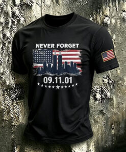 9 11 We Will Never Forget T-Shirt Patriot Day Merch Gift Ideas For Him