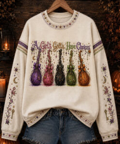A Girl's Gotta Have Options Sweatshirt Witch Broomstick Halloween Clothes Gifts For Mum