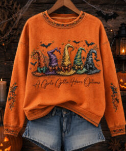 A Girls Gotta Have Options Sweatshirt Witch Hat Halloween Clothing Gift Ideas For Mom
