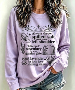Always Throw Spilled Salt Over Sweatshirt Witchy Woman Clothing Halloween Outfit Gifts For Fan