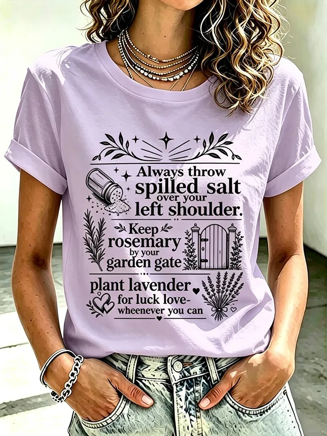 Always Throw Spilled Salt Over T-Shirt Halloween Magic Womens Merch Spooky Season For Her