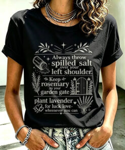 Alternative view of Always Throw Spilled Salt Over T-Shirt Halloween Magic Womens Merch Spooky Season