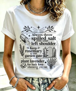 Always Throw Spilled Salt Over T-Shirt Halloween Magic Womens Merch Spooky Season