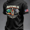 Artemis II Mission T-Shirt Around The Moon And Back April 2026 Space Flight Git For Men - Homegiftaura