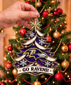 Baltimore Ravens Football Merch Ornament Christmas Tree Decor Falcons Fan Gifts
