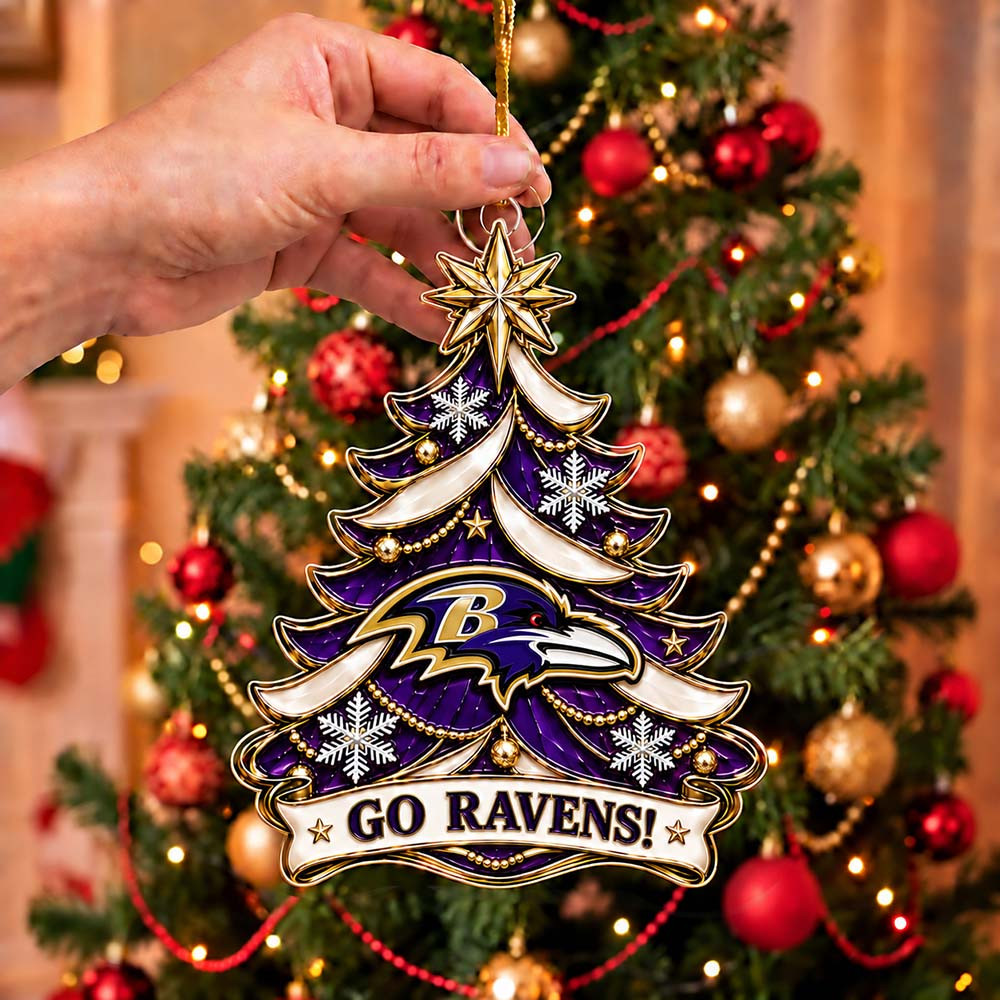 Baltimore Ravens Football Merch Ornament Christmas Tree Decor Falcons Fan Gifts
