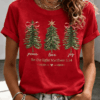 Be The Light Matthew 5 14 T-Shirt Christian Three Christmas Trees Merch Religious Gift