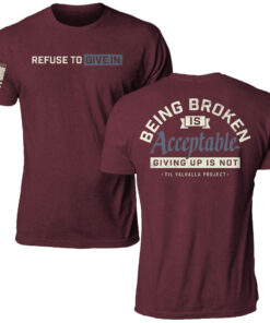 Being Broken Is Acceptable T-Shirt Christian Mens Apparel Faith Presents For Men