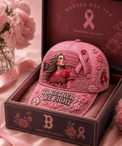 Boston Red Sox Breast Cancer Baseball Hat Pink Ribbon MLB Cap Gifts For Her
