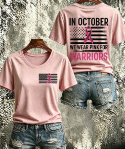 Breast Cancer Awareness Merch In October We Wear Pink T-Shirt Pink Warrior Gifts