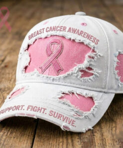 Breast Cancer Awareness Merch Support Fight Baseball Hat Gifts For Her