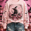 Breast Cancer Awareness Month 2026 Merch Halloween Pink Ribbon Sweatshirt Gift Ideas For Mom