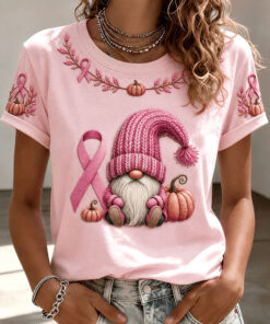 Breast Cancer Awareness T-Shirt Breast Cancer Warrior Graphic Tees For Her - Homegiftaura